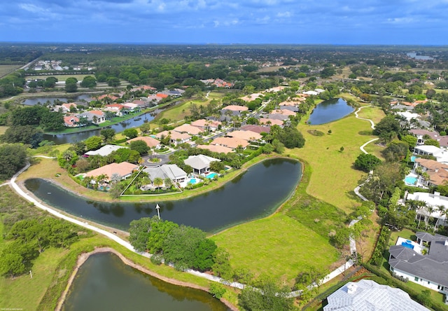 2990 Twin Oaks Way, Wellington, FL 33414 - birds eye view of property featuring a water view and a residential view