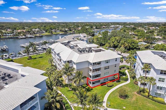 411 Bay Colony Drive N & Slip #32, Juno Beach, FL 33408 - drone / aerial view with a water view