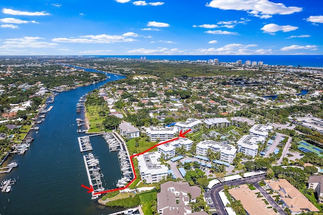 411 Bay Colony Drive N & Slip #32, Juno Beach, FL 33408 - aerial view with a water view