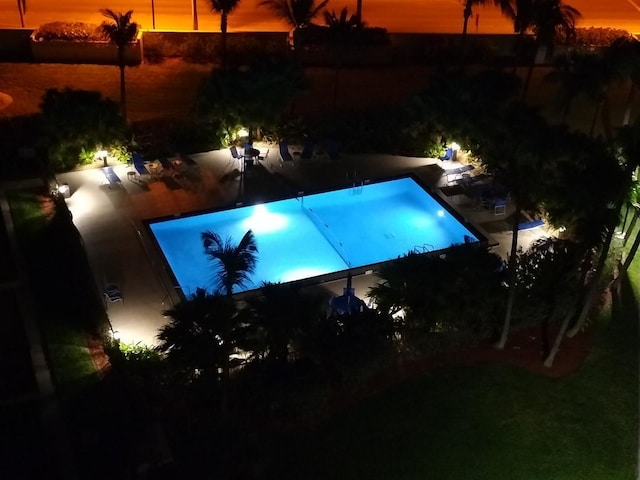outdoor pool featuring a patio