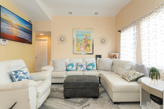 3899 Tuskegee Dr, Lake Worth, FL 33462 - tiled living room with plenty of natural light and recessed lighting