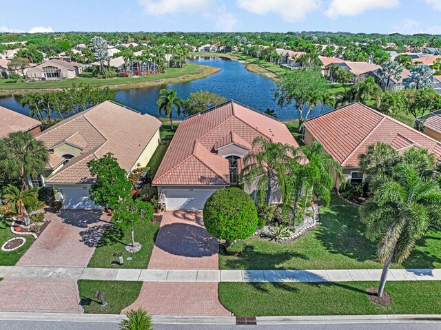 8328 Grand Messina Cir, Boynton Beach, FL 33472 - aerial view with a water view and a residential view