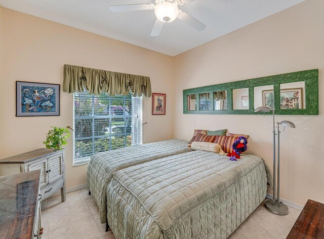 8328 Grand Messina Cir, Boynton Beach, FL 33472 - bedroom featuring baseboards, ceiling fan, and light tile patterned floors