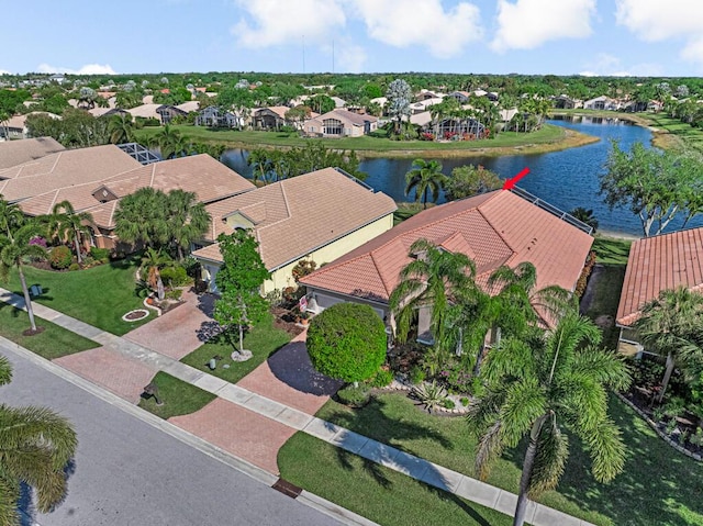 8328 Grand Messina Cir, Boynton Beach, FL 33472 - birds eye view of property featuring a residential view and a water view