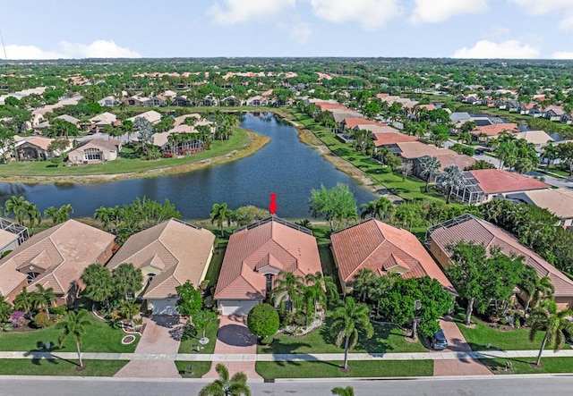 8328 Grand Messina Cir, Boynton Beach, FL 33472 - bird's eye view featuring a residential view and a water view
