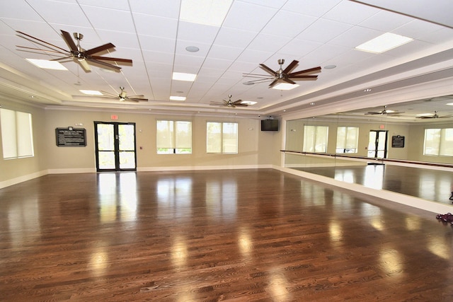 8318 Cameron Cave Dr, Boynton Beach, FL 33473 - interior space with baseboards, wood finished floors, and a raised ceiling