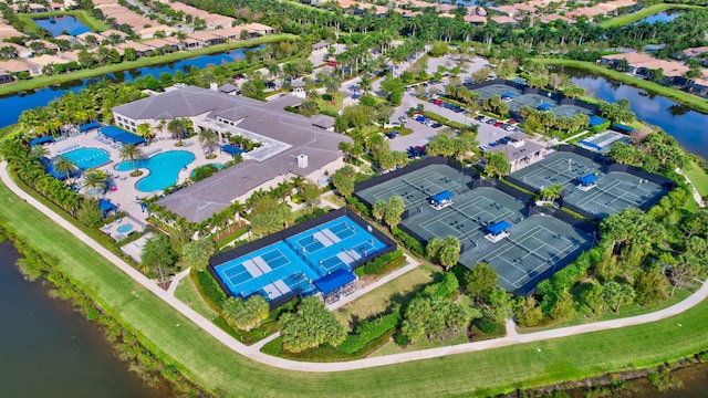 8318 Cameron Cave Dr, Boynton Beach, FL 33473 - aerial view featuring a water view and a residential view