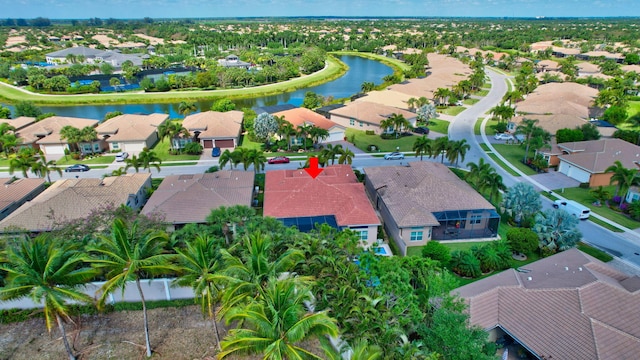 8318 Cameron Cave Dr, Boynton Beach, FL 33473 - birds eye view of property with a water view and a residential view