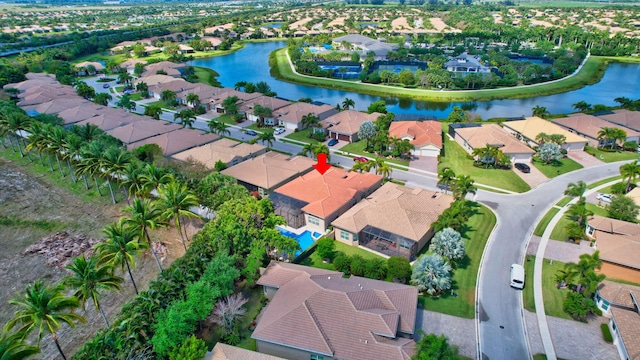 8318 Cameron Cave Dr, Boynton Beach, FL 33473 - aerial view with a residential view and a water view