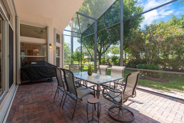 7406 Carmela Way, Delray Beach, FL 33446 - sunroom / solarium with outdoor dining space