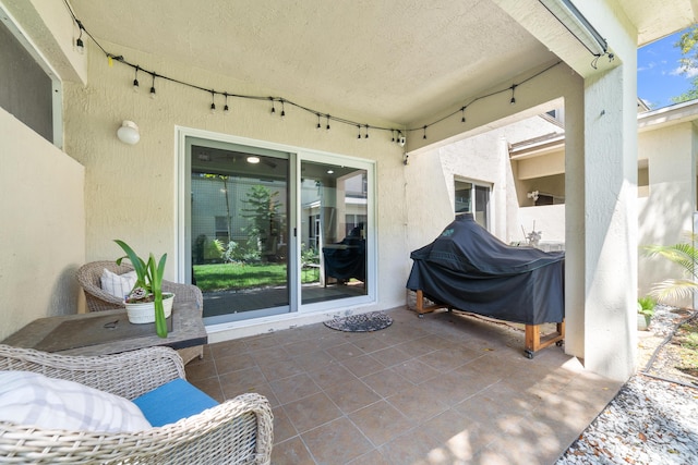 view of patio featuring area for grilling