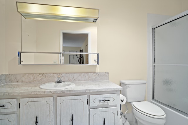4810 NW 4th St Unit C, Delray Beach, FL 33445 - bathroom with toilet, bath / shower combo with glass door, and vanity