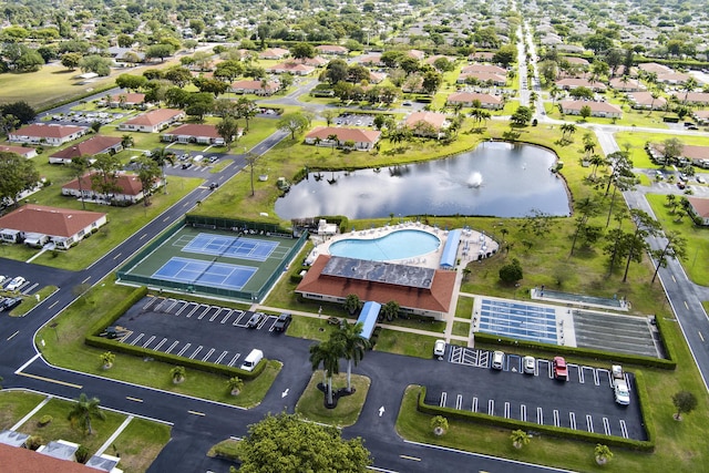4810 NW 4th St Unit C, Delray Beach, FL 33445 - drone / aerial view featuring a water view and a residential view