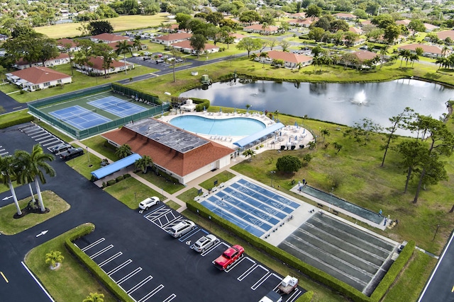 4810 NW 4th St Unit C, Delray Beach, FL 33445 - birds eye view of property with a water view