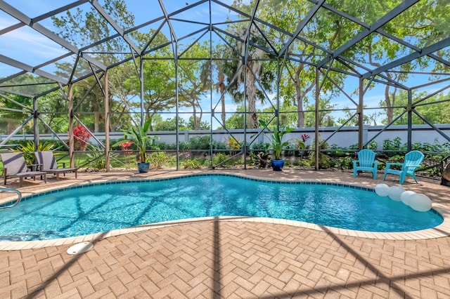 8353 Grand Messina Cir, Boynton Beach, FL 33472 - outdoor pool featuring a patio area and a lanai