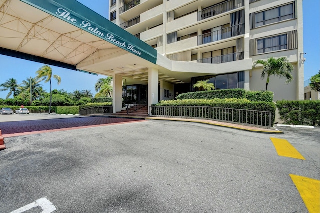 view of parking / parking lot