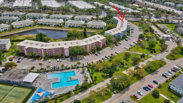 453 Richmond F 453, Deerfield Beach, FL 33442 - bird's eye view with a water view