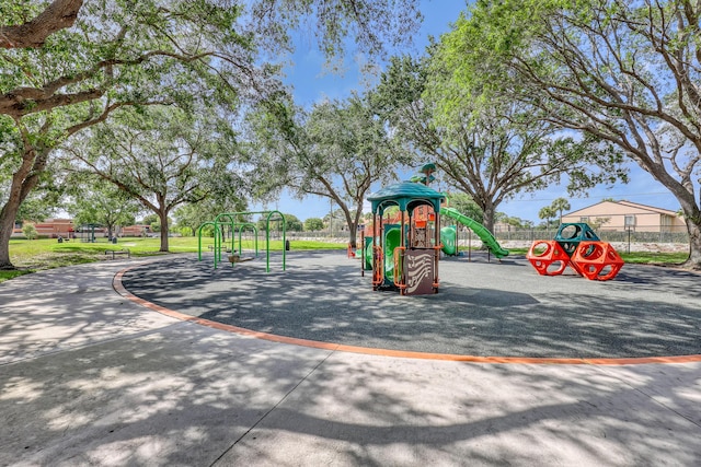 view of community jungle gym