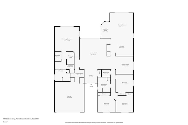 149 Sedona Way, Palm Beach Gardens, FL 33418 - floor plan / room layout