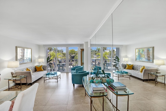 155 Isle Of Venice Dr Unit 304, Fort Lauderdale, FL 33301 - tiled living room with baseboards