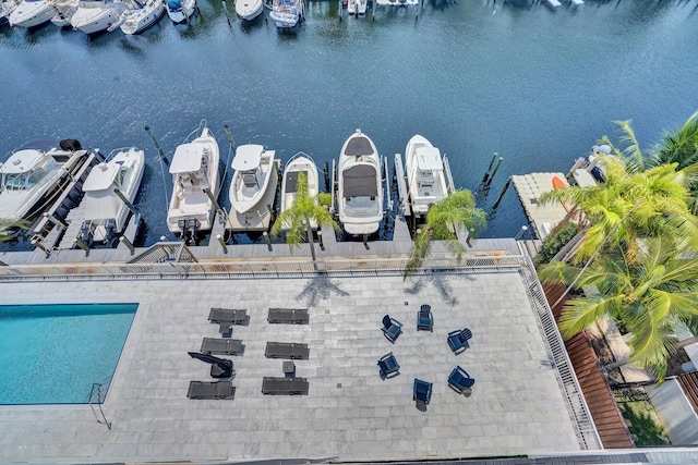 155 Isle Of Venice Dr Unit 304, Fort Lauderdale, FL 33301 - bird's eye view of a large body of water, numerous boat docks, and a pool