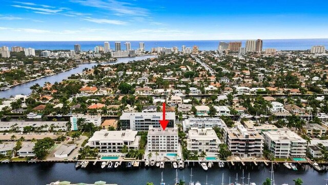 155 Isle Of Venice Dr Unit 304, Fort Lauderdale, FL 33301 - aerial view of property and surrounding area with a nearby body of water and nearby urban area