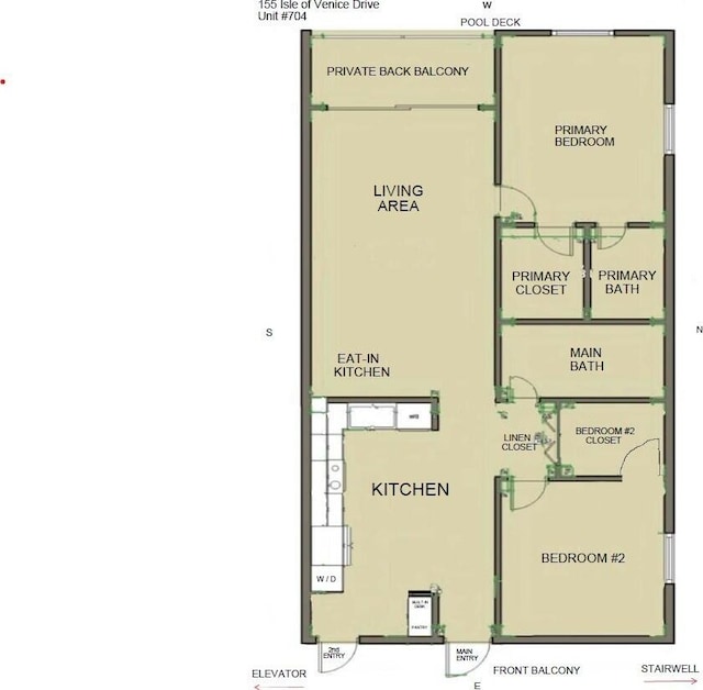 155 Isle Of Venice Dr Unit 304, Fort Lauderdale, FL 33301 - home floor plan