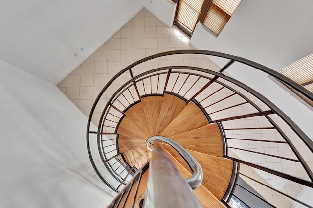801 S Olive Ave Unit 127, West Palm Beach, FL 33401 - stairway with vaulted ceiling