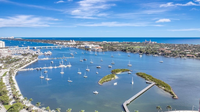 801 S Olive Ave Unit 127, West Palm Beach, FL 33401 - drone / aerial view featuring a water view