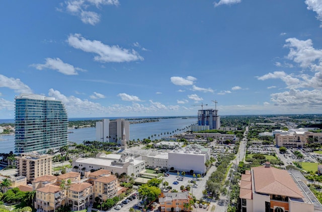 801 S Olive Ave Unit 127, West Palm Beach, FL 33401 - drone / aerial view with a city view and a water view