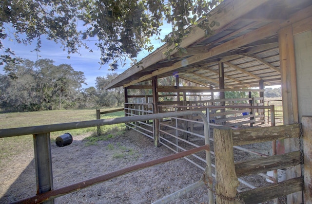 view of horse barn