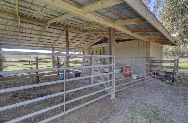 view of horse barn