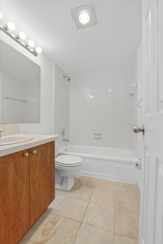 63 Dorset Unit B, Boca Raton, FL 33434 - full bathroom featuring vanity, shower / tub combination, and tile patterned floors