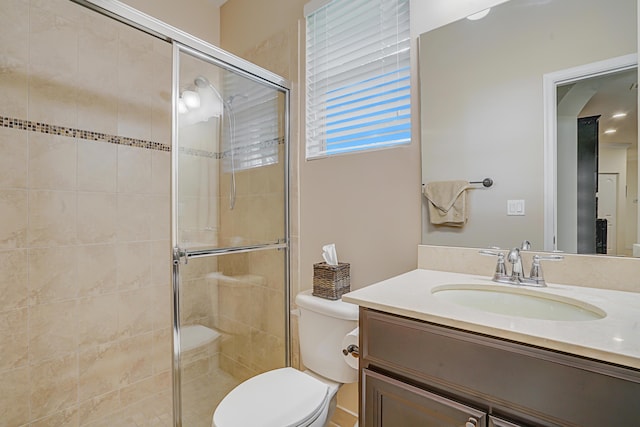 9328 Silent Oak Cir, West Palm Beach, FL 33411 - bathroom with toilet, a shower stall, and vanity