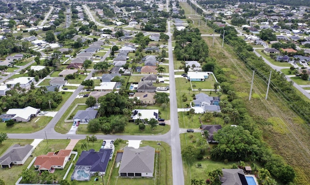drone / aerial view with a residential view