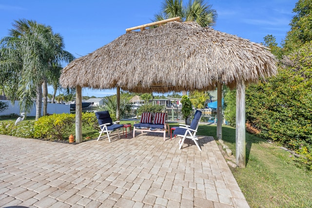 910 Dolphin Dr, Jupiter, FL 33458 - view of patio featuring a gazebo