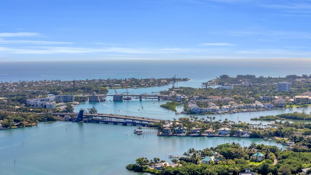 910 Dolphin Dr, Jupiter, FL 33458 - birds eye view of property featuring a water view