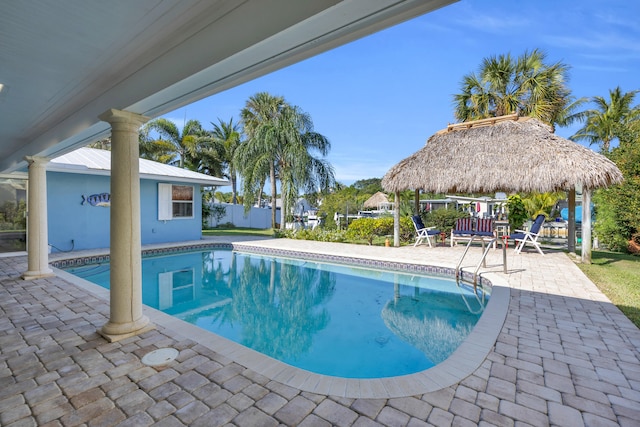 910 Dolphin Dr, Jupiter, FL 33458 - pool featuring a gazebo and a patio area