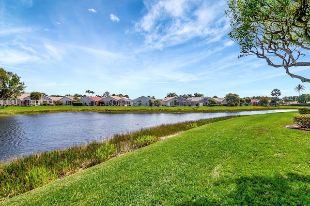 property view of water featuring a residential view