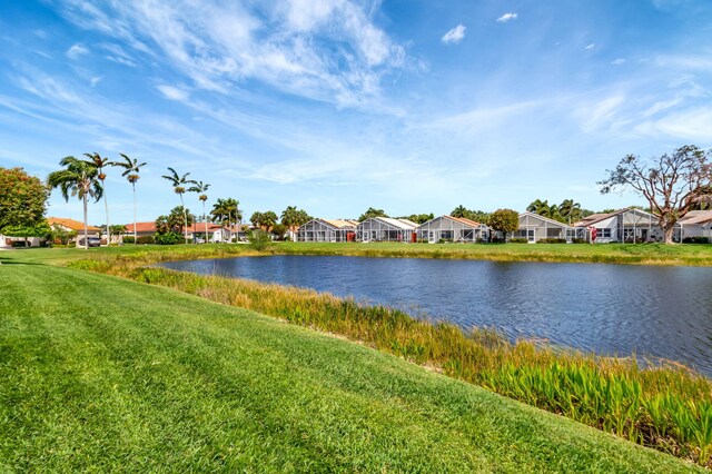 property view of water featuring a residential view