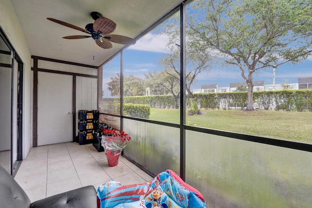 9441 W Mcnab Rd Unit 111, Tamarac, FL 33321 - sunroom with a ceiling fan