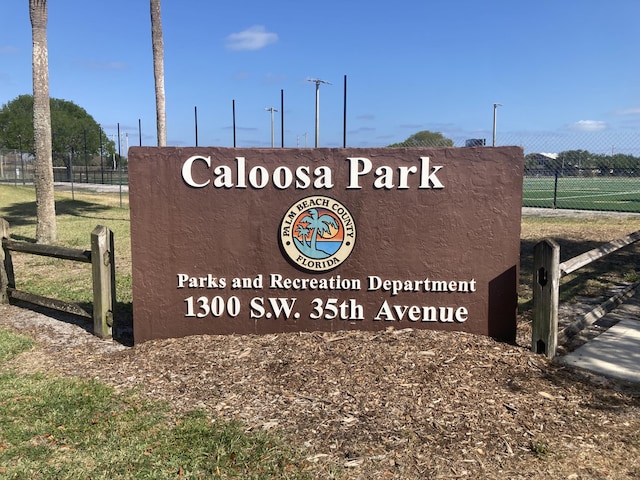 1330 SW 27th Pl, Boynton Beach, FL 33426 - community / neighborhood sign featuring fence