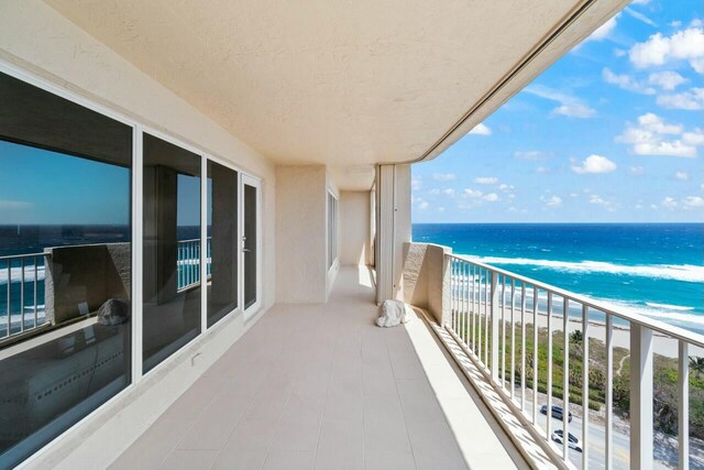 4001 N Ocean Blvd Unit 1602, Boca Raton, FL 33431 - balcony featuring view of water and beach