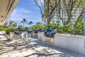 4001 N Ocean Blvd Unit 1602, Boca Raton, FL 33431 - view of patio / terrace with an outdoor kitchen