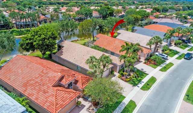 7130 Catania Dr, Boynton Beach, FL 33472 - drone / aerial view featuring a residential view and a water view