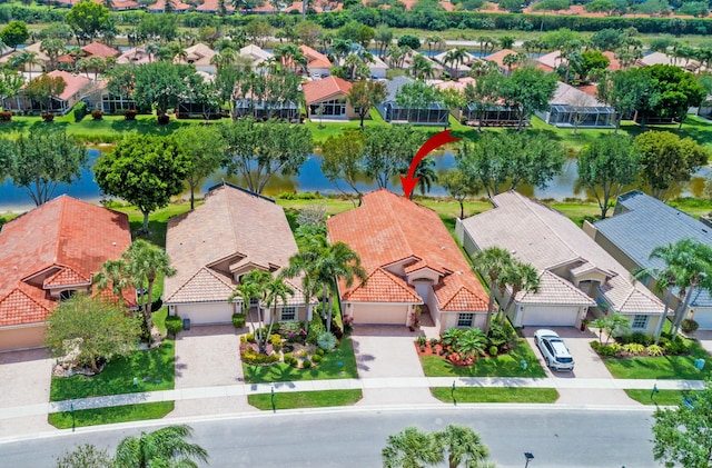 7130 Catania Dr, Boynton Beach, FL 33472 - aerial view with a residential view and a water view
