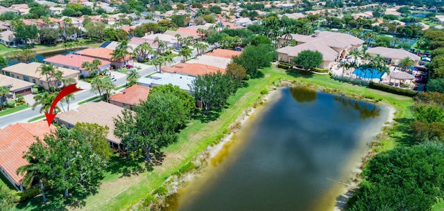 7130 Catania Dr, Boynton Beach, FL 33472 - bird's eye view with a residential view and a water view