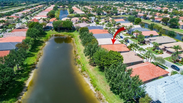 7130 Catania Dr, Boynton Beach, FL 33472 - birds eye view of property with a residential view and a water view