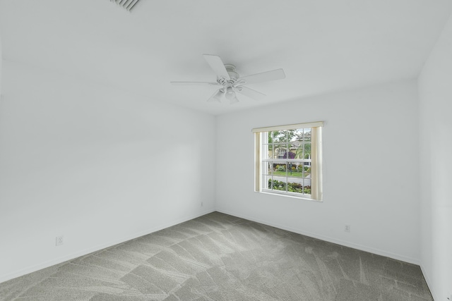 7130 Catania Dr, Boynton Beach, FL 33472 - carpeted spare room featuring baseboards, visible vents, and a ceiling fan