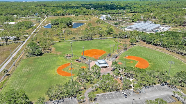 drone / aerial view of a nearby body of water